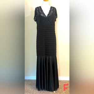 Betsy & Adam Black Lace Dress